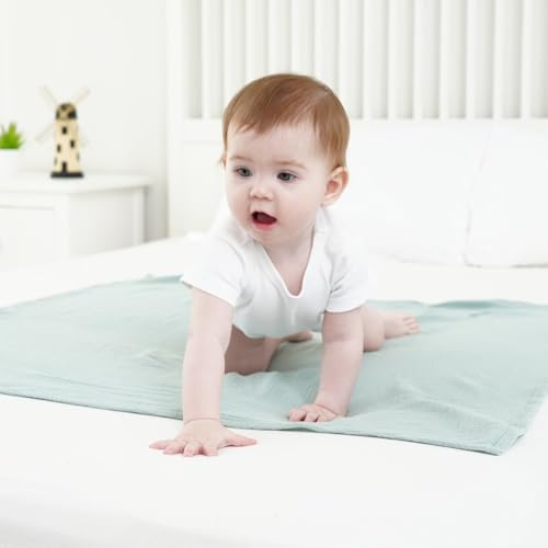 Muslin Baby Swaddle Blankets 2 Pack - 100% Cotton, Large 40x40 Inches, Breathable & Soft for Newborns, Unisex Baby Gift