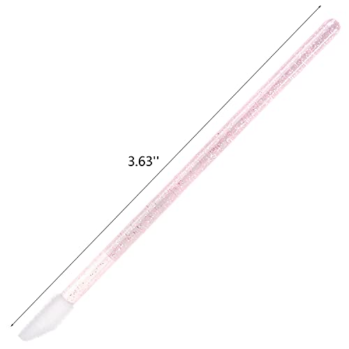 Tbestmax Disposable Lip Brushes and Lip Gloss Wands Pink - 100 Pack