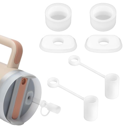 2 Set Spill Stopper for Stanley Cup 20 oz 30 oz 40 oz 64 oz, Leak Proof Accessory for Stanley Tumbler 2.0, Anti Leak Kit for Stanley Quencher (Clear, 2)