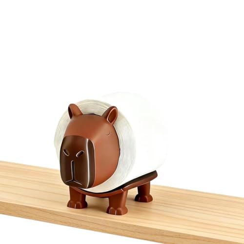 Capybara Toilet Roll Holder - Brown, 3D Printed Bathroom Decor