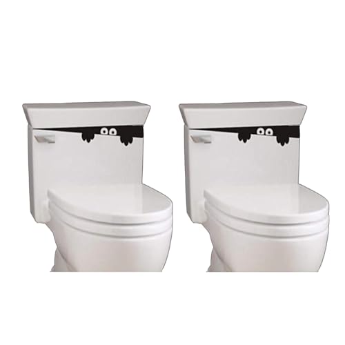 3D Monster Toilet Seat Sticker Waterproof Vinyl Decal 2-Pack