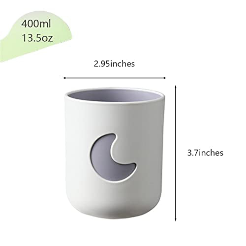 Moon & Stars Couple Toothbrush Cup Set of 2 - 13.5oz, Two-Color Design