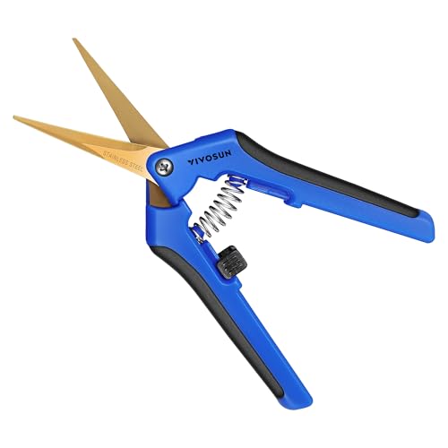 VIVOSUN 6.5 Inch Pruning Shears - Ergonomic Garden Scissors, 12-Pack with Curved Stainless Steel Blades for Precision Trimming