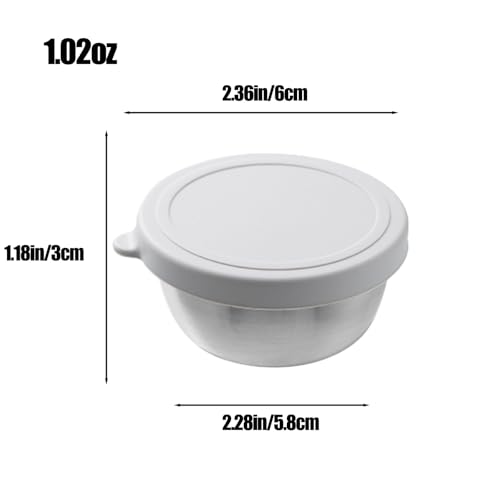 Emptycolor 6-Pack Stainless Steel Salad Dressing Containers
