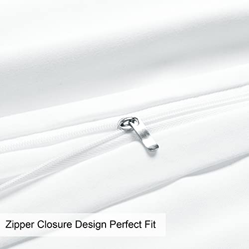 Microfiber Pillowcases Set of 2 with Zipper Closure, 14x20 White