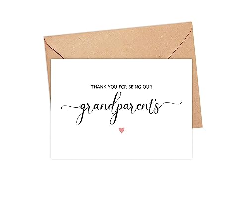 Thank You Card for Grandparents - 5x7 Bridal Party Appreciation