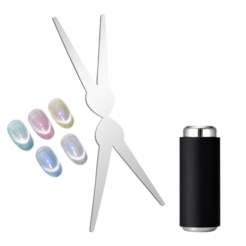 Cat Eye Nail Magnet Tool Set - Scissor Shaped French Tip Magnetic Guide