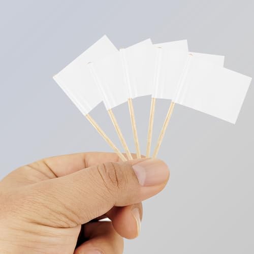 50 Pack Blank Toothpick Flags for Charcuterie Boards & Parties