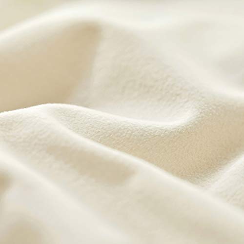 Pack of 2 White Velvet Throw Pillow Covers 18x18 Inch for Sofa