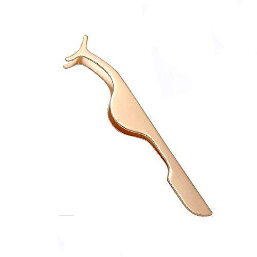 EIAKE Eyelash Applicator Tool & Extension Tweezers Remover Clip - Golden