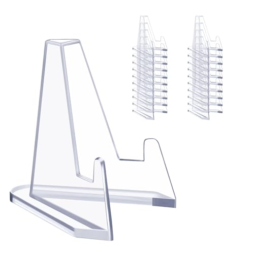 Acrylic Card Display Stands for Sports Cards & Collectibles - 20 Pack