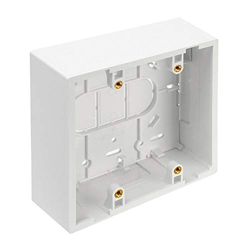 Leviton Dual Gang Surface Mount Backbox, White, 1.89" Pack of 1