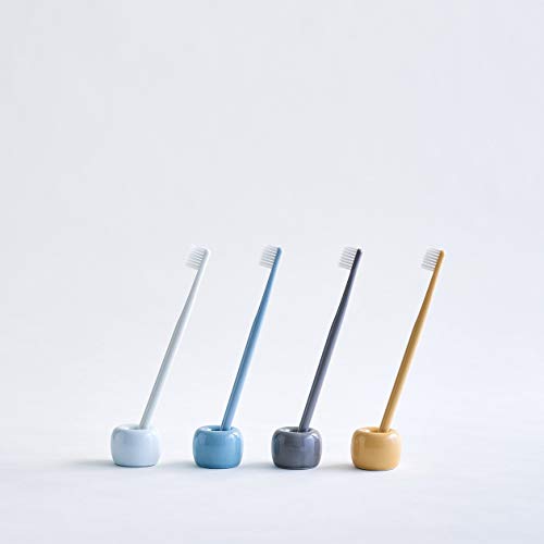 MUJI White Porcelain Toothbrush Stand - Compact Design