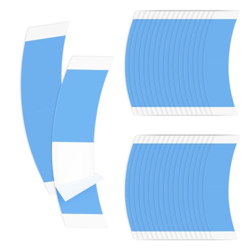 Tenalleys 36pcs Double Sided Blue Wig Tape Strips for Lace Wigs & Toupees