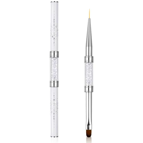 Dual Ended Builder Gel Nail Brush and Art Design Tool by Shimmeroo