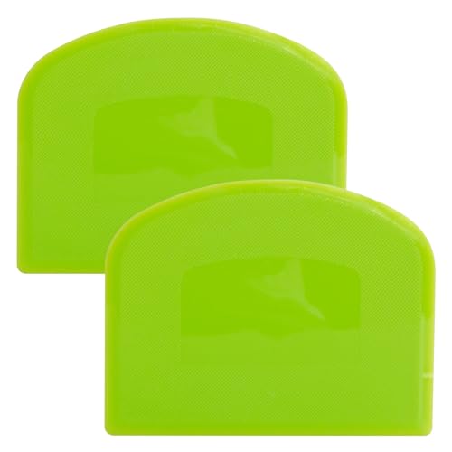 Dough Scraper Set - Flexible Plastic Bowl & Pizza Cutter Tools