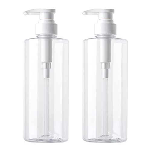 Clear Refillable Lotion Soap Dispenser Pump Bottle - 20oz (2 Pack)