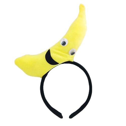 Plush Banana Headband Cute Yellow Fruit Hair Band for Costume Parties