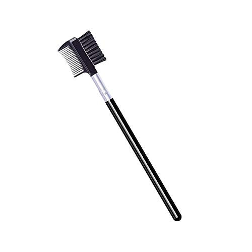 LOOKSEVEN 2-in-1 Eyelash Comb and Eyebrow Brush - Steel & ABS