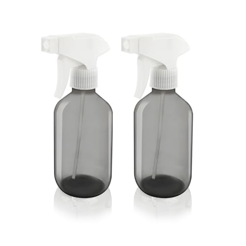 YOLCAR 2 Pack 10oz Spray Bottles, Adjustable Mist and Stream Plastic Spray Bottles for Hair, Gardening and Cleaning