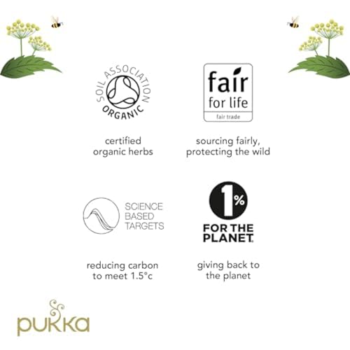 Pukka Peace Organic Herbal Tea Bags - 20 Count (Pack of 4)