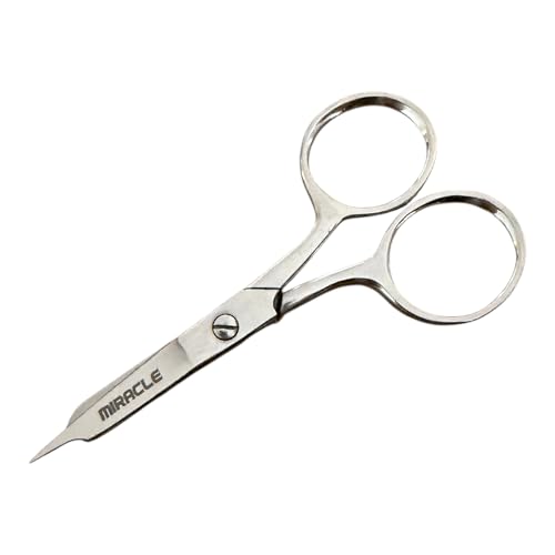 MIRACLE Cuticle Scissors Set 2-Pack Stainless Steel Precision Nail Tools
