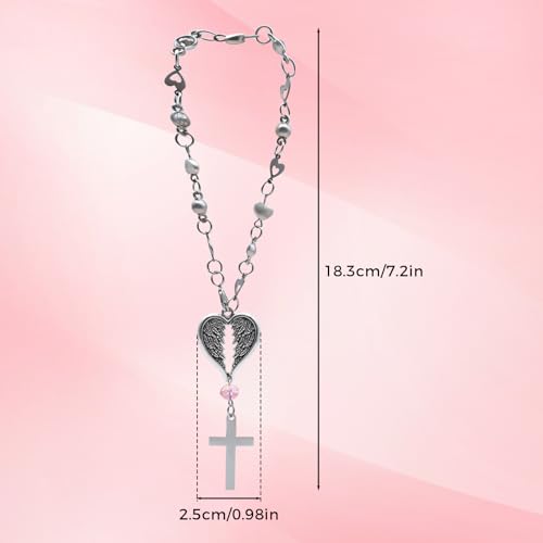 Cross Rear View Mirror Charm - Christian Car Hanging Ornament