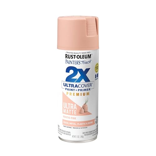 Rust-Oleum Painter's Touch 2X Ultra Cover Spray Paint - Rustic Pink, Matte Finish, 12 Oz, Indoor & Outdoor