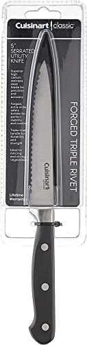 Cuisinart 5-Inch Serrated Utility Knife - Triple Rivet Collection