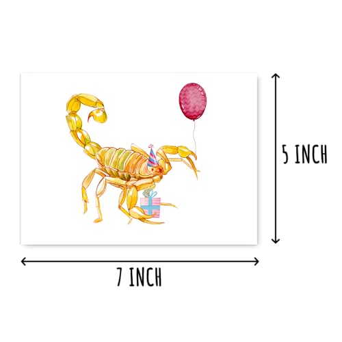 Scorpio Zodiac Birthday Greeting Card - Funny Star Sign Card (5x7)