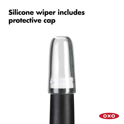 OXO Good Grips Electronics Cleaning Brush - Blue, Soft Bristles & Silicone Wiper