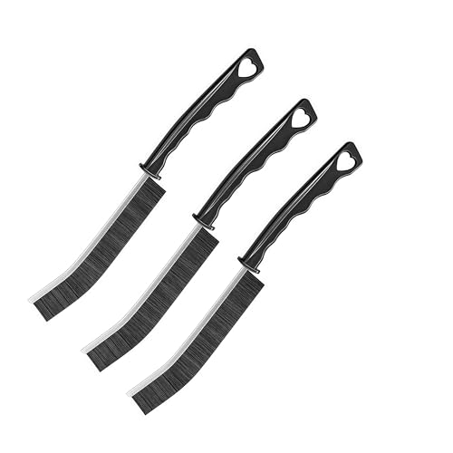 3 Pack Crevice Cleaning Brushes for Grout, Kitchen & Bathroom Surfaces