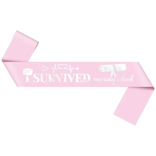 Nursing School Graduation Satin Sash Pink Party Decor Gift for Her