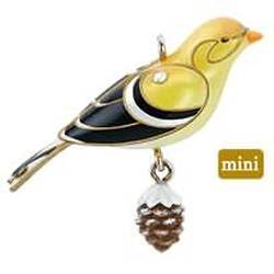 Goldfinch 2010 Miniature Bird Ornament - Holiday Decor