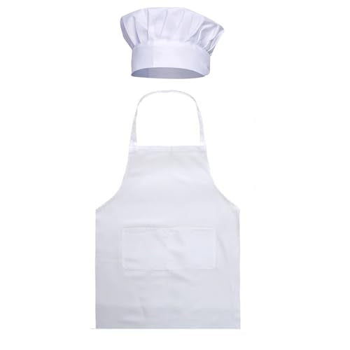 Adjustable Chef Apron and Butcher Hat Set for Men & Women