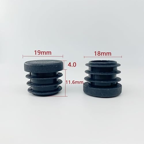12 Pack 0.75 Inch Black Plastic Hole Plugs for Furniture Protection