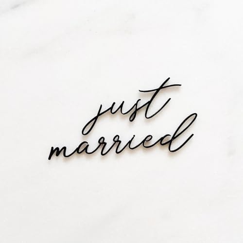 Just Married Acrylic Cake Topper | Elegant Wedding Decoration