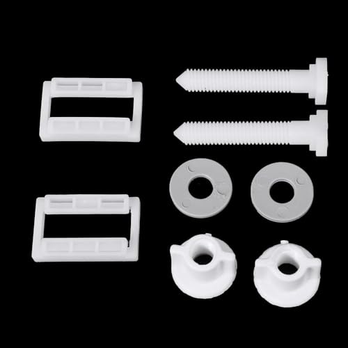 Universal Toilet Seat Screws and Nuts Kit - 2Pcs Durable Plastic Fasteners