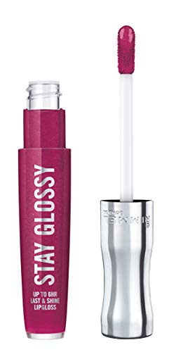 Rimmel Stay Glossy Lip Gloss - 400 Berry Bad, Non-Sticky Shine