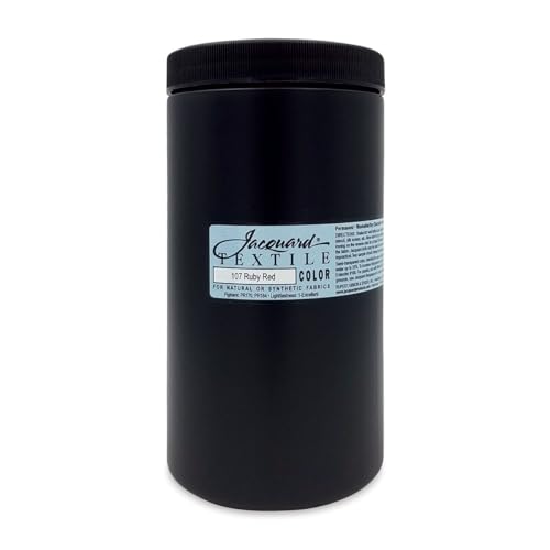 Jacquard Permanent Textile Color Fabric Paint - Ruby Red, 32 Fl Oz Quart