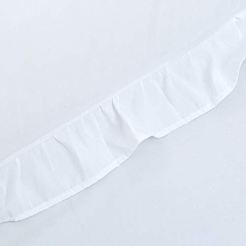 MoonxHome Ruffled Pillow Shams, Standard Size (20x26 inches) - White, Pack of 2