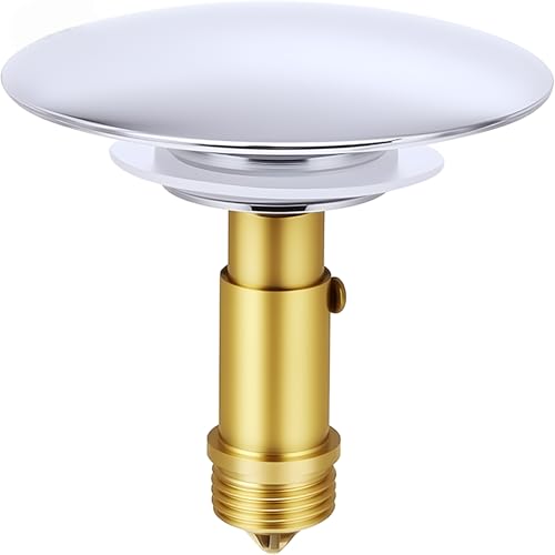 Golden Pop Up Sink Drain Stopper, 66mm Click Clack Plug Replacement