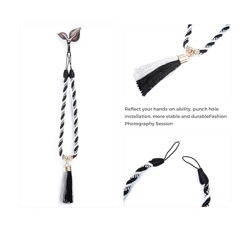 Napoleon Style Tassel Curtain Tiebacks with Hooks - Yellow, 2 Pack