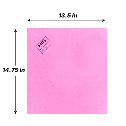 Professional Grade PVA Microfiber Cleaning Towels - 5 Pack, Pink