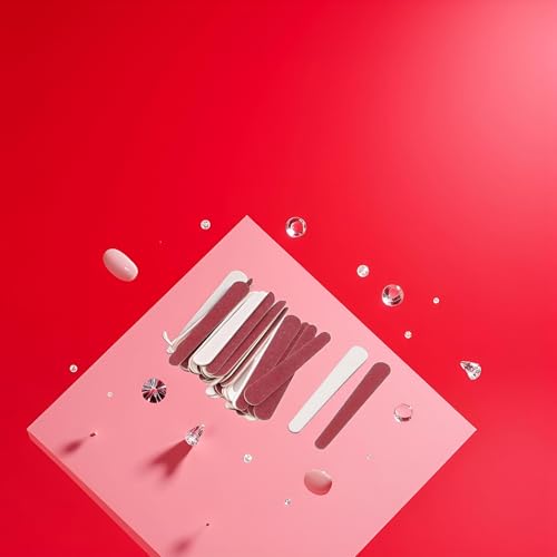 Zhuluck 50Pcs Red Mini Nail Files Disposable Double Sided Emery Boards