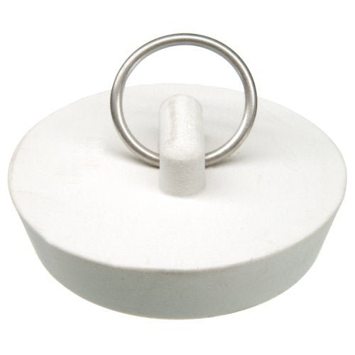 Danco 1-3/4 Inch Rubber Drain Stopper with Pull Ring - Off-White, Model 88272, Pack of 1