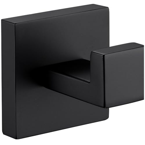 LANC Heavy Duty Matte Black Towel Hook - 1 Pack SUS304 Stainless Steel