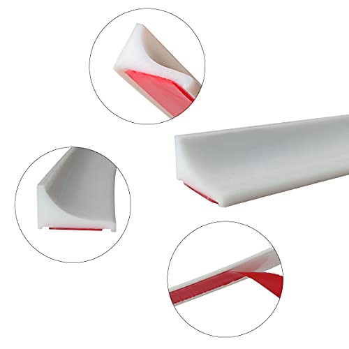39 Inch Self-Adhesive Water Barrier for Sink & Shower, White