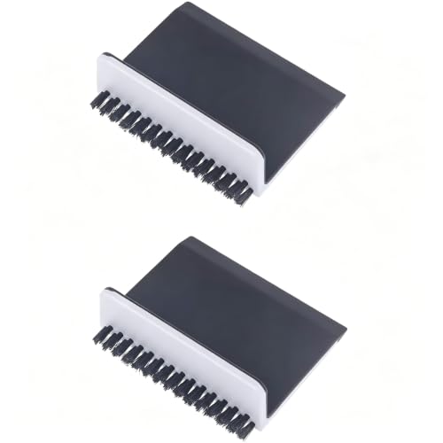 Set of 2 Black Kitchen Sink Squeegee & Vegetable Cleaning Brushes - Multi-Use Kitchen Cleaner