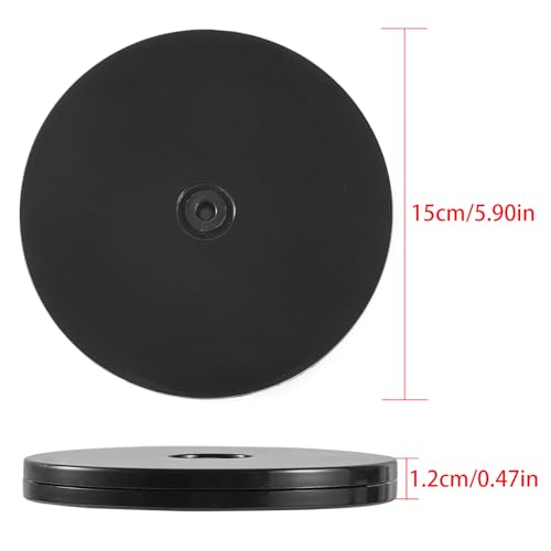 6 Inch Black Acrylic Lazy Susan Turntable with Ball Bearing 360° Rotation for Kitchen & Display